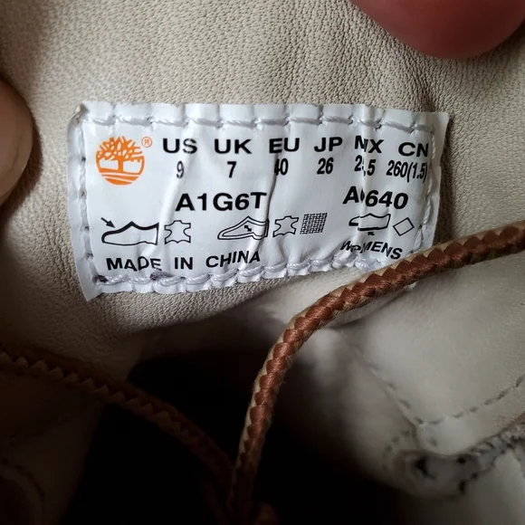 Timberland Women's Lace Up Boots - White and Tan - Picture 6 of 11